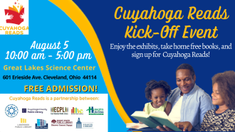 Cuyahoga Reads kick-off August 5 at the Great Lakes Science Center