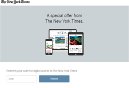 Preview image of the NY Times login
